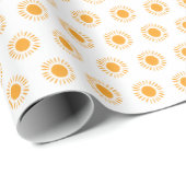 Golden Sun Pattern Cadeaupapier (Rol Hoek)