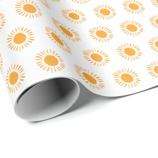 Golden Sun Pattern Cadeaupapier (Rol Hoek)
