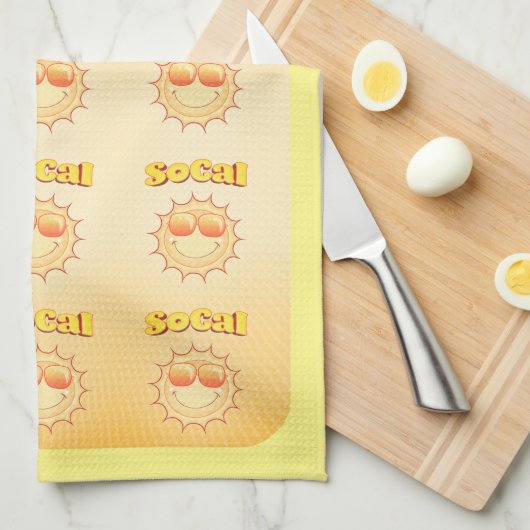 Golden Sun Pattern Theedoek (Quarter Fold)