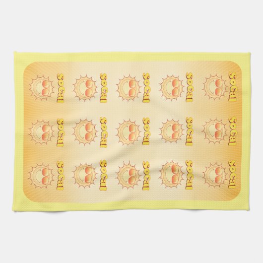 Golden Sun Pattern Theedoek (Horizontaal)