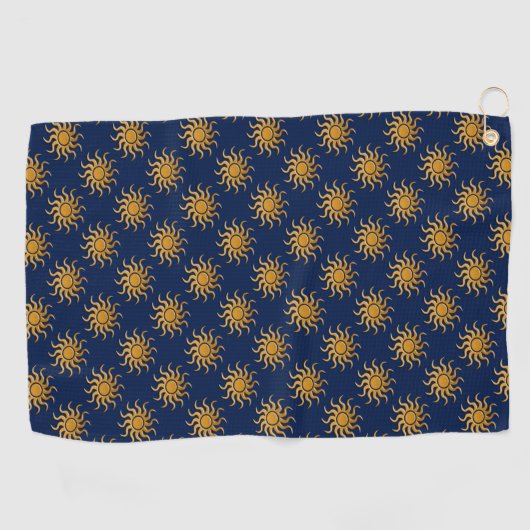 Golden Sun Pattern van Shirley Taylor Golfhanddoek (Horizontaal)