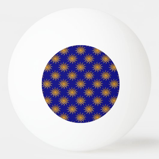 Golden Sun Pattern van Shirley Taylor Pingpongbal (Voorkant)