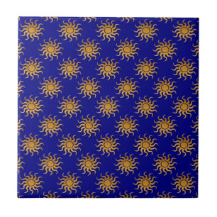 Golden Sun Pattern van Shirley Taylor Tegeltje