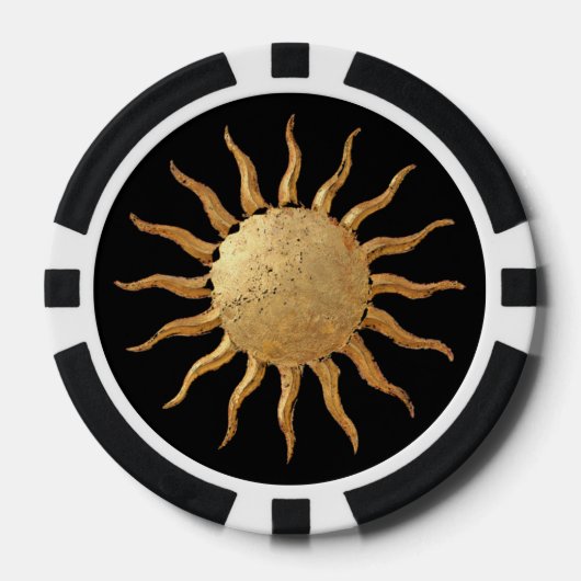 Golden Sun Poker Chip (Voorkant)