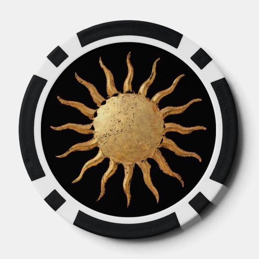 Golden Sun Poker Chip (Achterkant)