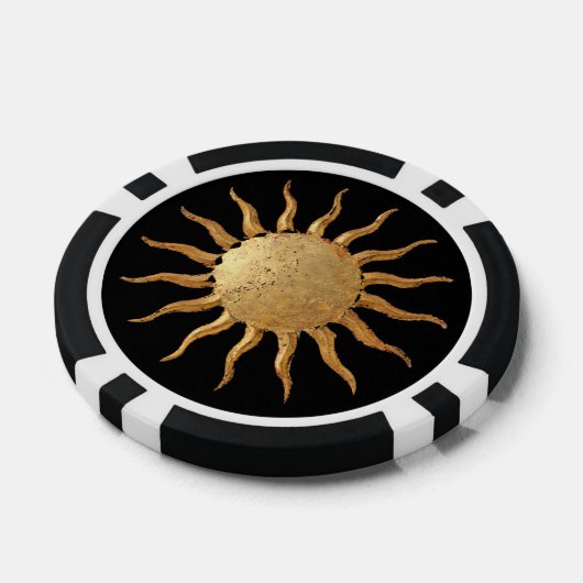 Golden Sun Poker Chip (Enkel)