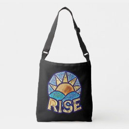 Golden Sun Rise ~ Uplifting Message Crossbody Tas