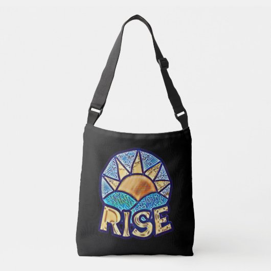 Golden Sun Rise ~ Uplifting Message Crossbody Tas (Voorkant)