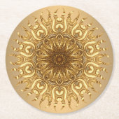 Golden Sun Ronde Kartonnen Onderzetter (Voorkant)