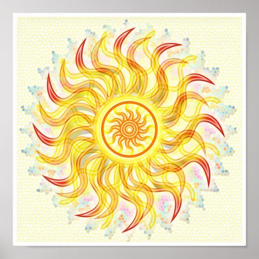 Golden Sun Sparking Chakra Poster (Voorkant)