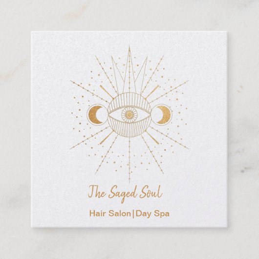 Golden Sun Vierkante Visitekaartje (Voorkant)