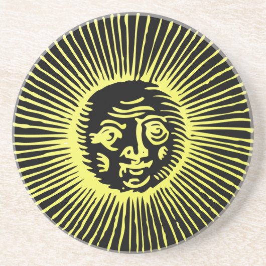 Golden Sun Zandsteen Onderzetter (Voorkant)