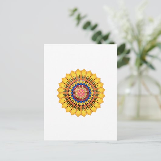 Golden sunburst  briefkaart (Staand voorkant)