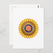 Golden sunburst  briefkaart (Voorkant / Achterkant)