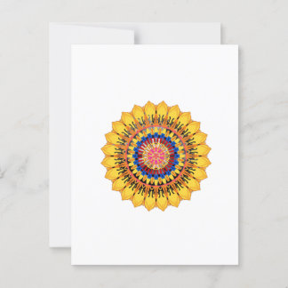 Golden sunburst briefkaart