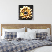 Golden Sunburst Brooch Canvas Afdruk (Insitu (Slaapkamer))