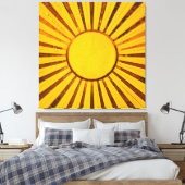 Golden Sunburst Canvas Afdruk (Insitu (Slaapkamer))