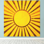 Golden Sunburst Canvas Afdruk (Insitu (Houten vloer))