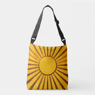 Golden Sunburst Crossbody Tas
