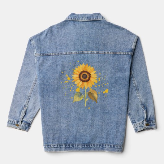 Golden Sunburst Denim Jacket (Achterkant)