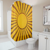 Golden Sunburst Douchegordijn (In situ)