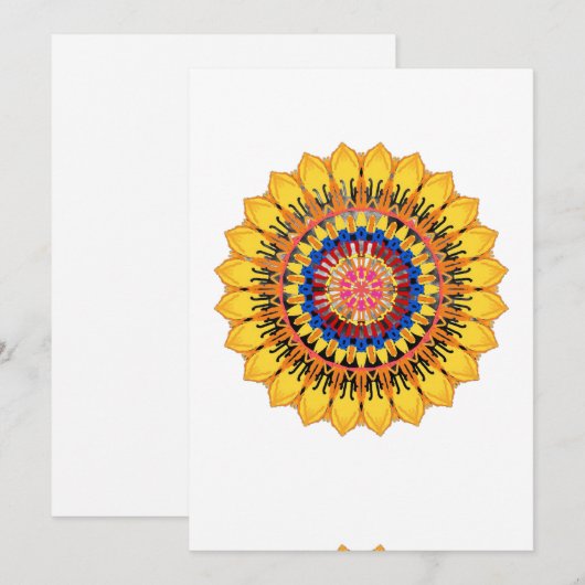 Golden sunburst - Envelop Kaart (Voorkant / Achterkant)