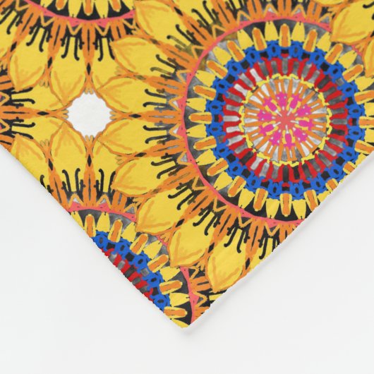 Golden sunburst fleece deken (Hoek)