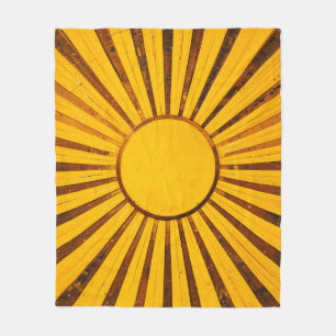 Golden Sunburst Fleece Deken