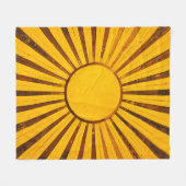 Golden Sunburst Fleece Deken (Voorkant (Horizontaal))