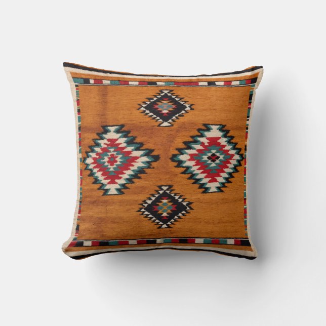 Golden Sunburst" Gele Kilim Kussens (Voorkant)