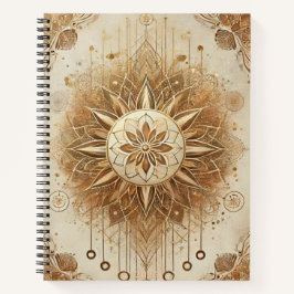 "Golden Sunburst Inspirerend Spiral Notitieboek - 