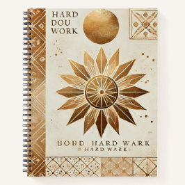 Golden Sunburst Inspirerend Spiral Notitieboek - H