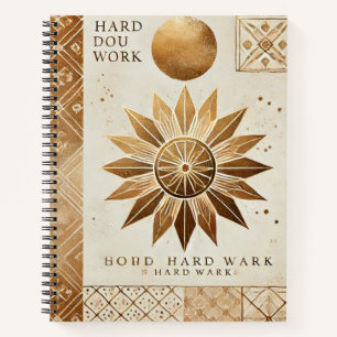 Golden Sunburst Inspirerend Spiral Notitieboek - H