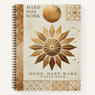 Golden Sunburst Inspirerend Spiral Notitieboek - H