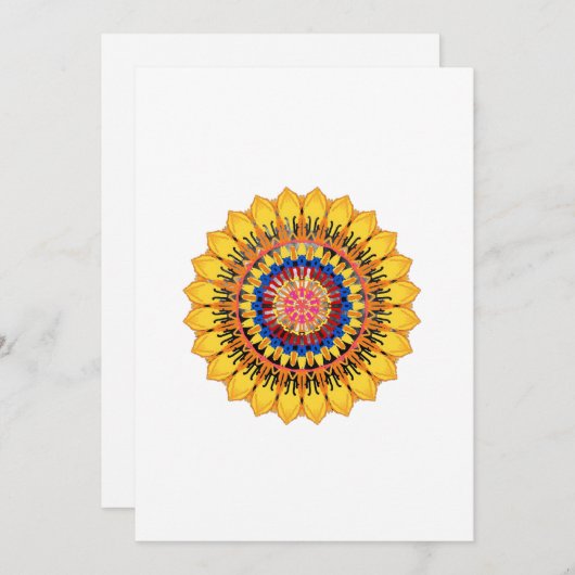 Golden sunburst  kaart (Voorkant / Achterkant)