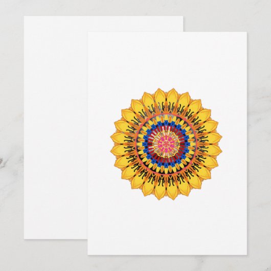 Golden sunburst  kaart (Voorkant / Achterkant)