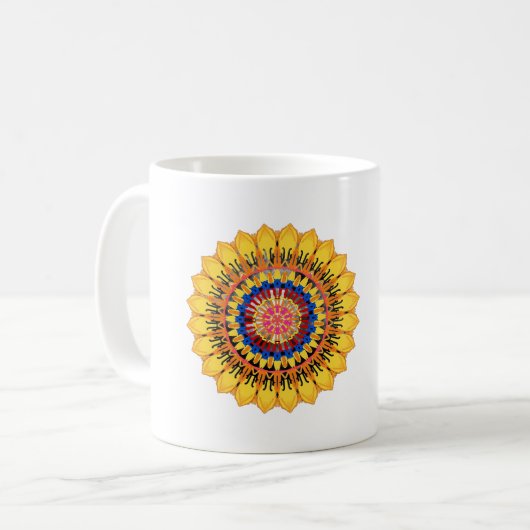 Golden sunburst koffiemok (Voorkant links)
