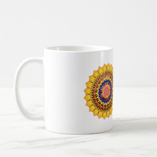 Golden sunburst  koffiemok (Links)