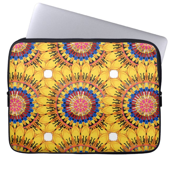 Golden sunburst  laptop sleeve (Voorkant)