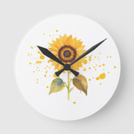 Golden Sunburst Ronde Klok