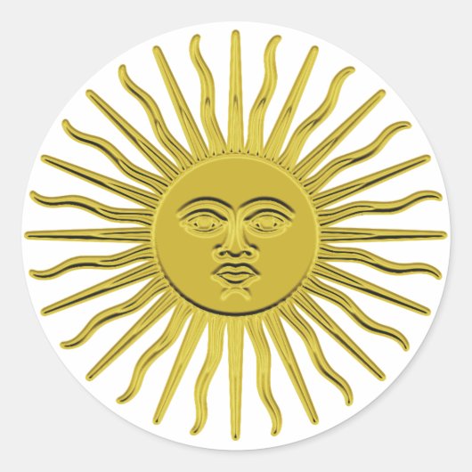 Golden Sunburst Stickers (Voorkant)