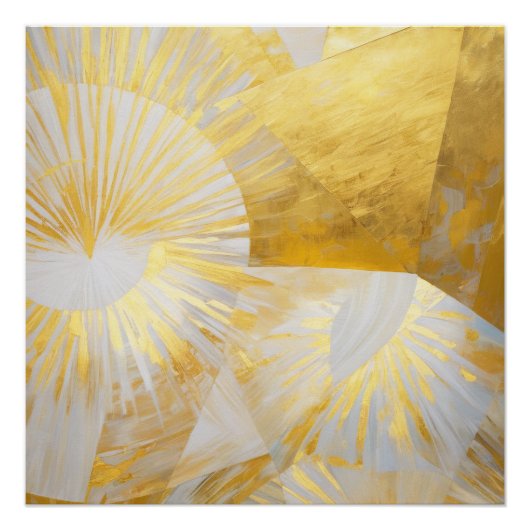 Golden Sunbursts beroemd gemaakt door Silver Dawn Perfect Poster (Voorkant)