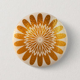 Golden Sunflower ART decoratie Ronde Button 5,7 Cm
