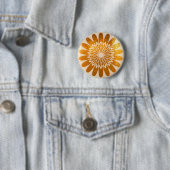 Golden Sunflower ART decoratie Ronde Button 5,7 Cm (In situ)
