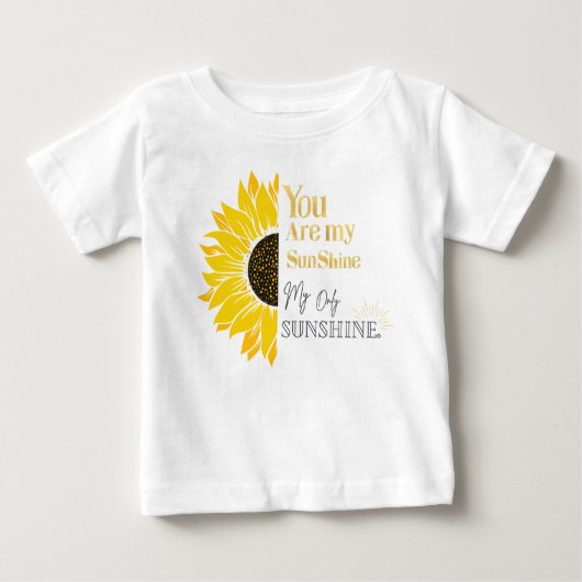 Golden Sunflower Baby T-shirt (Voorkant)