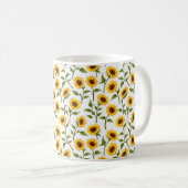 Golden Sunflower Bliss Koffiemok (Voorkant rechts)