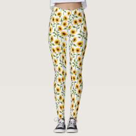 Golden Sunflower Bliss Leggings