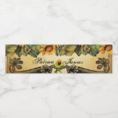 Golden Sunflower Bodemlabels Waterfles Etiket (Enkel label)