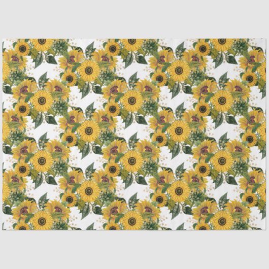 Golden Sunflower Design 7 Tissuepapier (Voorkant)