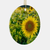 Golden Sunflower Field Keramisch Ornament (Rechts)